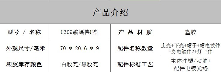 蝙蝠俠U盤(pán)外殼