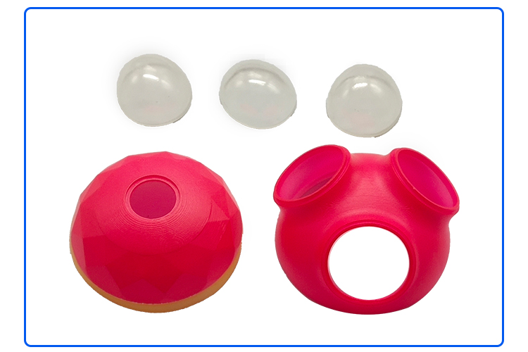 玫紅色圓形按摩器外殼注塑加工案例M06 頸部按摩儀外殼 玫紅色圓形按摩器外殼注塑加工案例M06 頸部按摩儀外殼